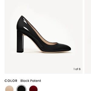 M. Gemi Lustro Black Patent Block Heel 90mm Size 37.5